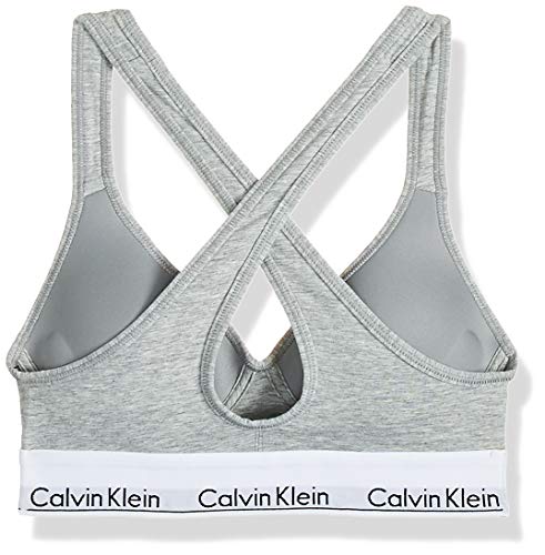 Calvin Klein Bralette – Modern Cotton Sujetador Deportivo, Grau (Grey Heather 020), M (89-94 cm) para Mujer
