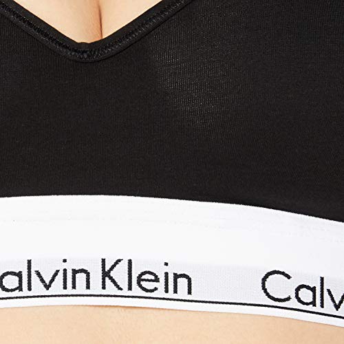 Calvin Klein Bralette – Modern Cotton Sujetador Deportivo, Negro (Black 001), M (89-94 cm) para Mujer