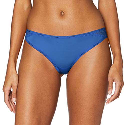 Calvin Klein Brazilian Braguita brasileña, Azul (Minnow Blue G6T), L para Mujer