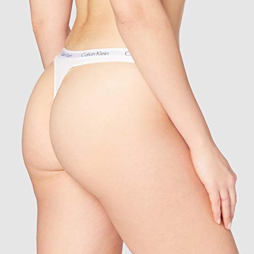 Calvin Klein Carousel-Thong Bragas, Blanco (WHITE 100), S para Mujer