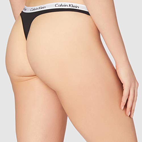 Calvin Klein Carousel-Thong Bragas, Negro (black 001), M para Mujer