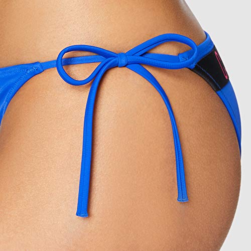 Calvin Klein Cheeky String Side Tie Braguita de Bikini, Azul (Surf The Web CKB), S para Mujer