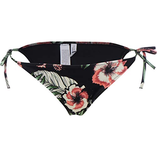 Calvin Klein Cheeky String Side Tie-pr Braguita de Bikini, Negro (Tropical Print Black 00T), L para Mujer