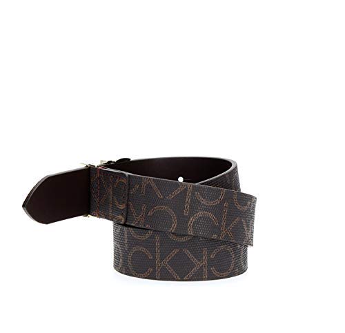 Calvin Klein CK Belt 3cm Cinturón, Marrón (Brown Mono 0hd), 75 para Mujer