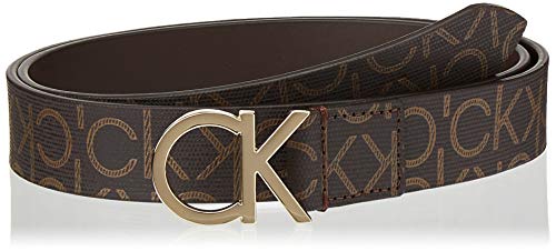 Calvin Klein CK Belt 3cm Cinturón, Marrón (Brown Mono 0hd), 75 para Mujer
