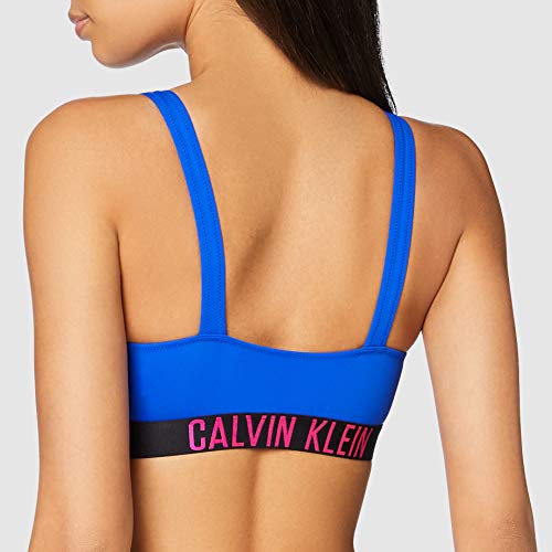 Calvin Klein Cut out Bralette Pijama, Azul (Surf The Web CKB), XL para Mujer