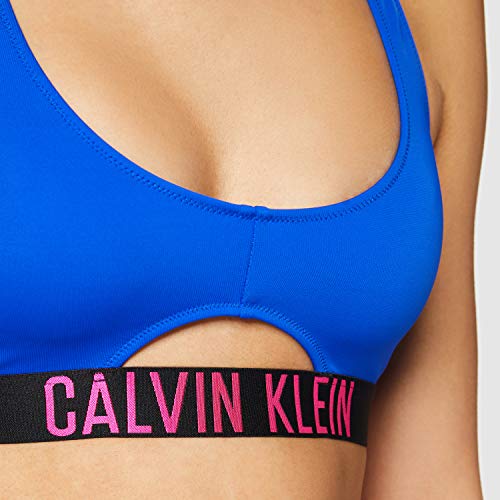 Calvin Klein Cut out Bralette Pijama, Azul (Surf The Web CKB), XL para Mujer