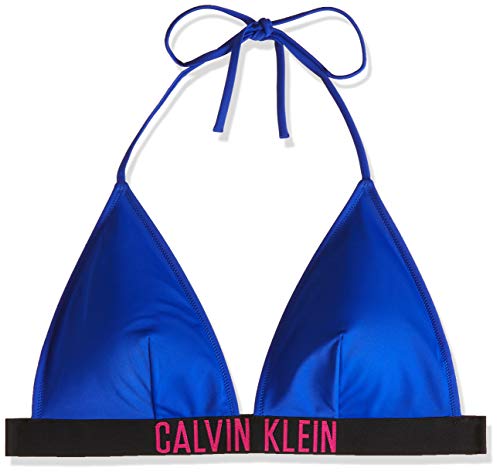 Calvin Klein Fixed Triangle-rp Almohadillas y Rellenos de Sujetador, Azul (Surf The Web CKB), XL para Mujer