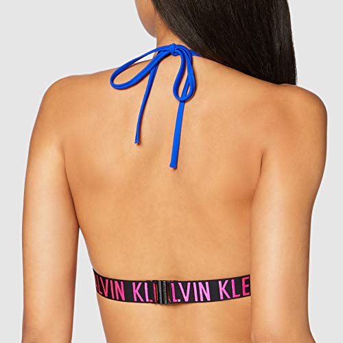 Calvin Klein Fixed Triangle-rp Almohadillas y Rellenos de Sujetador, Azul (Surf The Web CKB), XS para Mujer