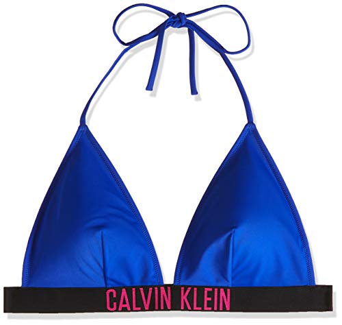 Calvin Klein Fixed Triangle-rp Almohadillas y Rellenos de Sujetador, Azul (Surf The Web CKB), XS para Mujer