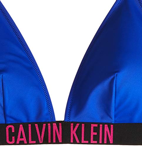Calvin Klein Fixed Triangle-rp Almohadillas y Rellenos de Sujetador, Azul (Surf The Web CKB), XS para Mujer