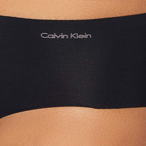 Calvin Klein High Waist Hipster-Invisibles Braguita, Negro (Black 001), L para Mujer