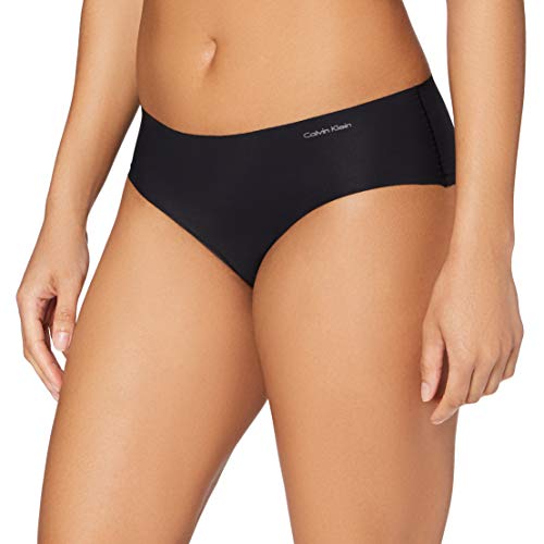 Calvin Klein High Waist Hipster-Invisibles Braguita, Negro (Black 001), L para Mujer