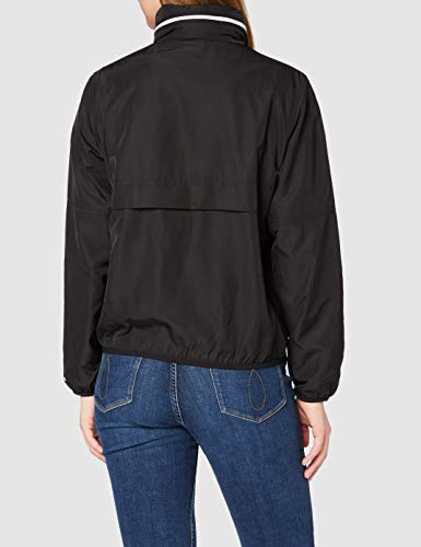 Calvin Klein Jeans Contrast Zip Windbreaker Chaqueta, Ck Negro, M para Mujer