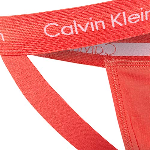 Calvin Klein Jock Strap 2pk Ropa Interior, Labio Negro/Coral, M Unisex Adulto