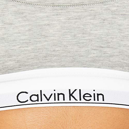 Calvin Klein Modern Cotton-Bralette Sujetador, Gris (Grey Heather 020), M para Mujer