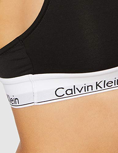 Calvin Klein Modern Cotton-Bralette Sujetador, Negro (Black 001), L para Mujer