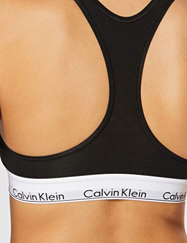 Calvin Klein Modern Cotton-Bralette Sujetador, Negro (Black 001), L para Mujer