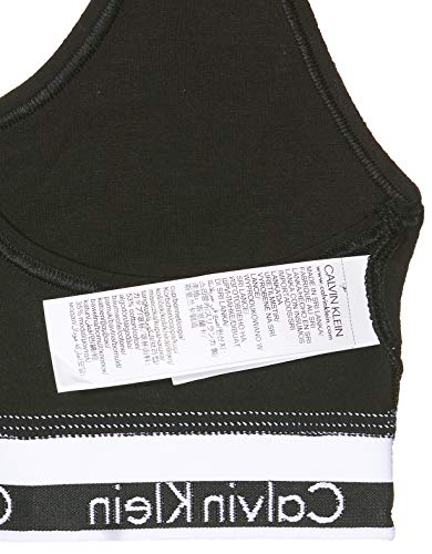 Calvin Klein Modern Cotton-Bralette Sujetador, Negro (Black 001), S para Mujer