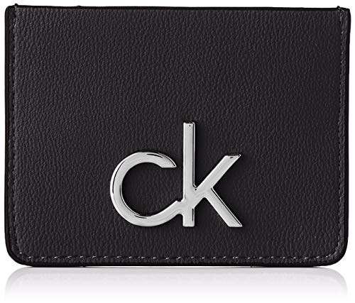 Calvin Klein - Re-lock Cardholder, Carteras Mujer, Negro (Black), 1x1x1 cm (W x H L)