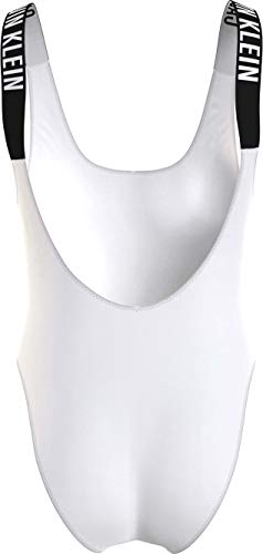 Calvin Klein Scoop Back One Piece-RP Traje de baño de una Sola Pieza, Pvh Classic Blanco, M para Mujer