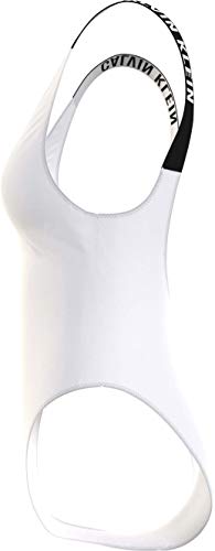 Calvin Klein Scoop Back One Piece-RP Traje de baño de una Sola Pieza, Pvh Classic Blanco, M para Mujer