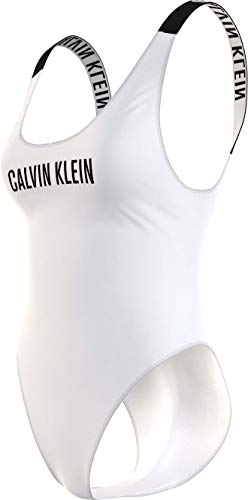 Calvin Klein Scoop Back One Piece-RP Traje de baño de una Sola Pieza, Pvh Classic Blanco, M para Mujer