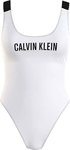 Calvin Klein Scoop Back One Piece-RP Traje de baño de una Sola Pieza, Pvh Classic Blanco, M para Mujer