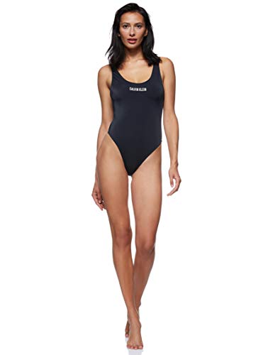 Calvin Klein Scoop One Piece-rp Parte de Arriba de Bikini, Negro (PVH Black BEH), S para Mujer