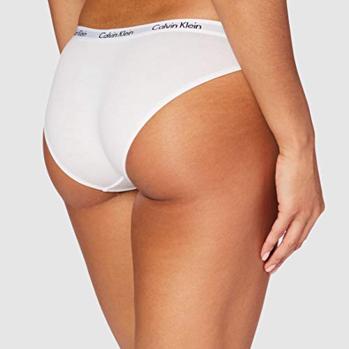 Calvin Klein Slip Carousel Braguita, Blanco (White 100), XS para Mujer