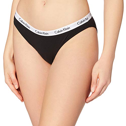 Calvin Klein Slip Carousel Braguita, Negro (Black 001), S para Mujer