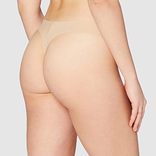 Calvin Klein String Invisibles Ropa interior, Beige (Light Caramel 1Lc), S para Mujer