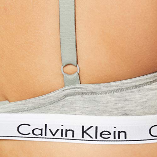 Calvin Klein T-Shirt-BH-Modern Cotton Sujetador, Gris (Grey Heather 020), 36C para Mujer