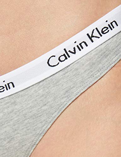 Calvin Klein Thong, Tanga para Mujer, Gris (Grey Heather 020), Small