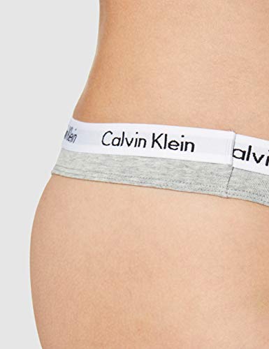 Calvin Klein Thong, Tanga para Mujer, Gris (Grey Heather 020), X-Small