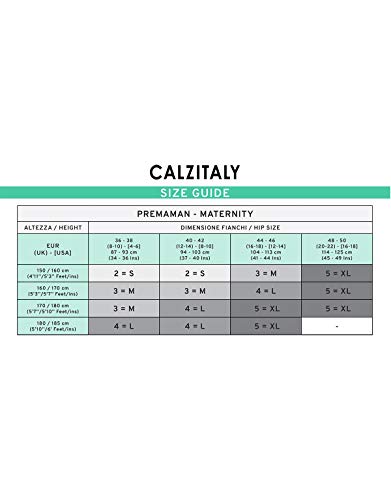 CALZITALY Medias Invernales Premama | Panty Para Futura Mama | 100 DEN | Negro, Amarillo, Naranja, Verde, Rosa | S, M, L, XL | Calcetería Italiana | (XL, Negro)