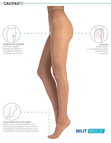 CALZITALY Medias Invisibles Refrescantes | Panty De Verano | Natural, Negro | S, M, L, XL | 7 DEN | Calcetería Italiana | (S, Natural)