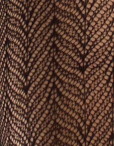 CALZITALY Medias Rejilla, Medias de Red, Medias sin Costuras, Medias con Hilo Reciclado, Mallas Fantasía Cebra, Espiga, Geométrica | Negro, Natural | S/M, L/XL | Made in Italy (L-XL, Negro-Espiga)