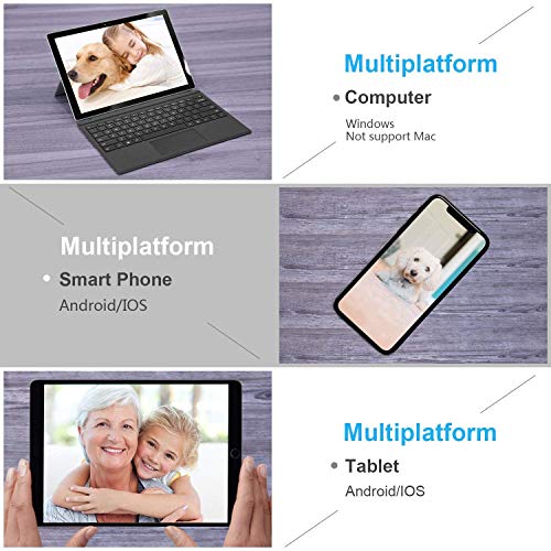 Cámara IP, Cámara de Vigilancia QZT 1080P WiFi con Visión Nocturna, Audio Bidireccional, Giro/Inclinación, Detección de Movimiento, Alarma Email, Cámara de Seguridad
