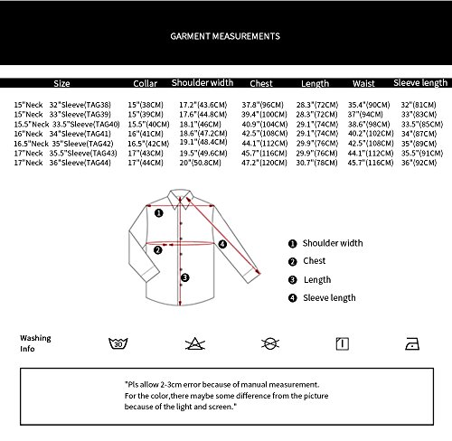 Camisa Bambú Fibra Hombre, Manga Larga, Slim Fit, Camisa Elástica Casual/Formal para Hombre, Celeste, 38 (Cuello 38CM, Pecho 96CM)