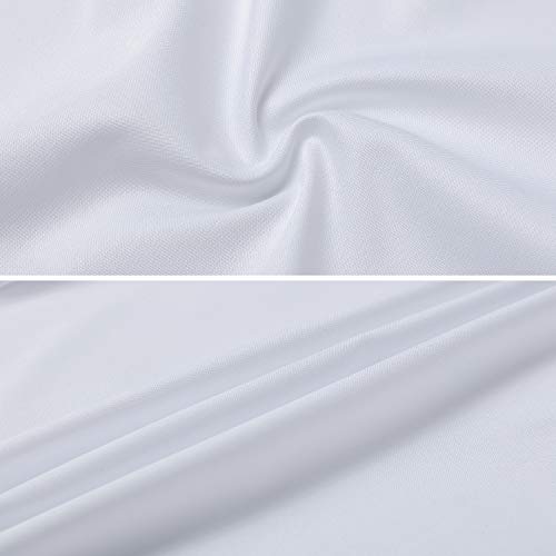 Camisa Blusa Bambú Fibra Clásica Mujer, Manga Larga, Slim Fit, Camisa Elástica Casual/Formal para Mujer, Blanco, 38 (Cuello 38CM, Manga 64.5CM)