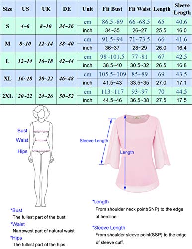 Camisa de Mujer Elegante Escote Redondo Blusa Camisa de Mujer de Gasa para Primavera Verano Beiga S CLAF15-2