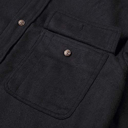 Camisas de Manga Larga para Hombres Otoño e Invierno más Terciopelo Camisas de Manga Larga cálidas Camisas de Manga Larga para Herramientas de Tallas Grandes Europeas y Americanas M