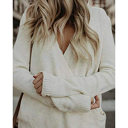 Camiseta Basica Mujer Casual Sudadera Manga Larga Otoño Cuello Redondo Blusa Fiesta Mujer Navidad Camisa Oficina Suelto Suéter Casual de Manga Larga de Color sólido riou