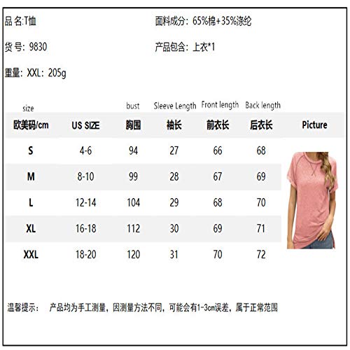 Camiseta Casual De Manga Corta con Parte Superior Suelta Cruzada A Juego De Color De Primavera Y Verano para Mujer