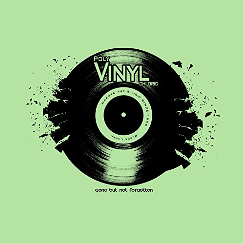 Camiseta de Musica Electronica Hombre - Vintage Vinyl DJ - Verde XL