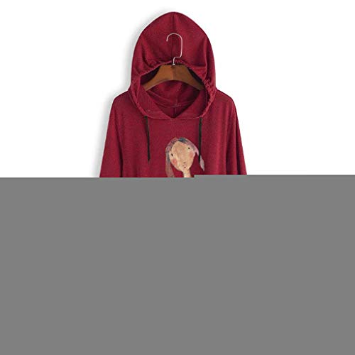 Camiseta Mujer Verano Moda Oreja de Gato Impresión Manga Corta Tallas Grandes Camiseta con Capucha Blusa Camisa Basica Camiseta Suelto Estampado Tops Casual Fiesta T-Shirt tee vpass