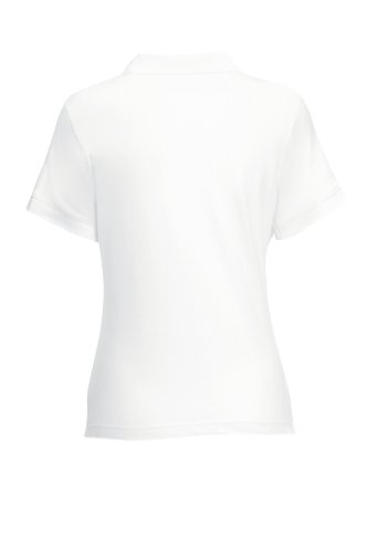 Camiseta tipo polo prémium de Fruit of the Loom, para mujer Blanco blanco M