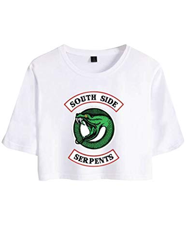 Camiseta y Pantalón Corto Riverdale Adolescente Chica Serpientes Camiseta de Manga Corta Verano Conjunto Deportivo para Niña y Mujere (4, S)