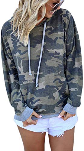 Camisetas de Manga Larga para Mujer Jerséis de Mujer Blusas de béisbol Sudadera de Camuflaje Jersey con Capucha Tops básicos Ropa Deportiva